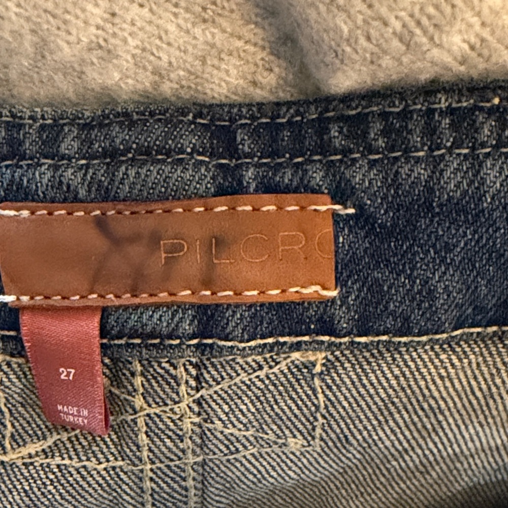 Pilcro anthologie Blue Denim cut off short overalls - Picture 3 of 5